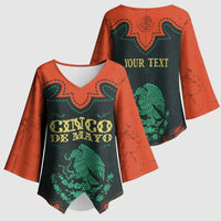 Personalized Cinco de Mayo Kimono Sleeve Blouse Grunge Stylized