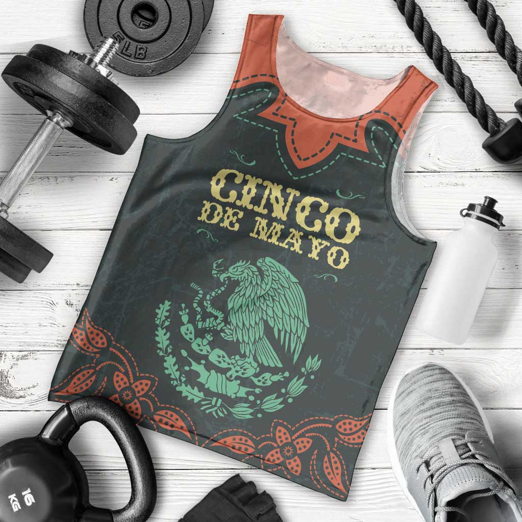 Personalized Cinco de Mayo Men Tank Top Grunge Stylized