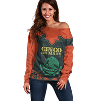 Personalized Cinco de Mayo Off Shoulder Sweater Grunge Stylized