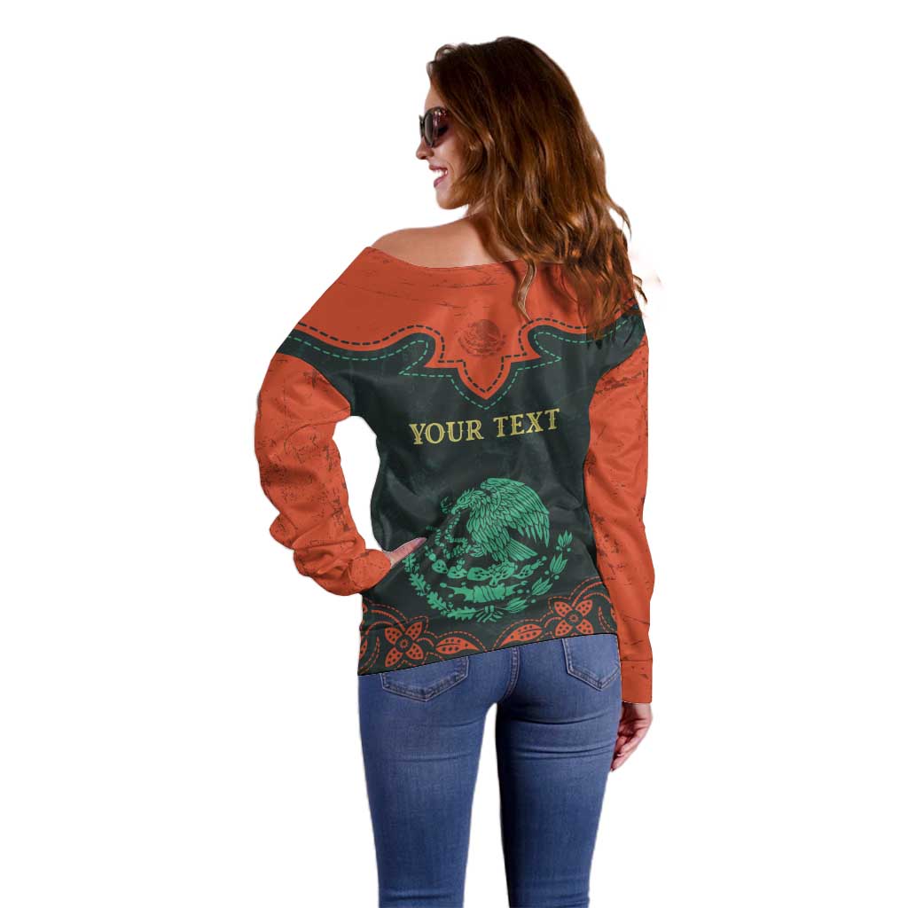 Personalized Cinco de Mayo Off Shoulder Sweater Grunge Stylized