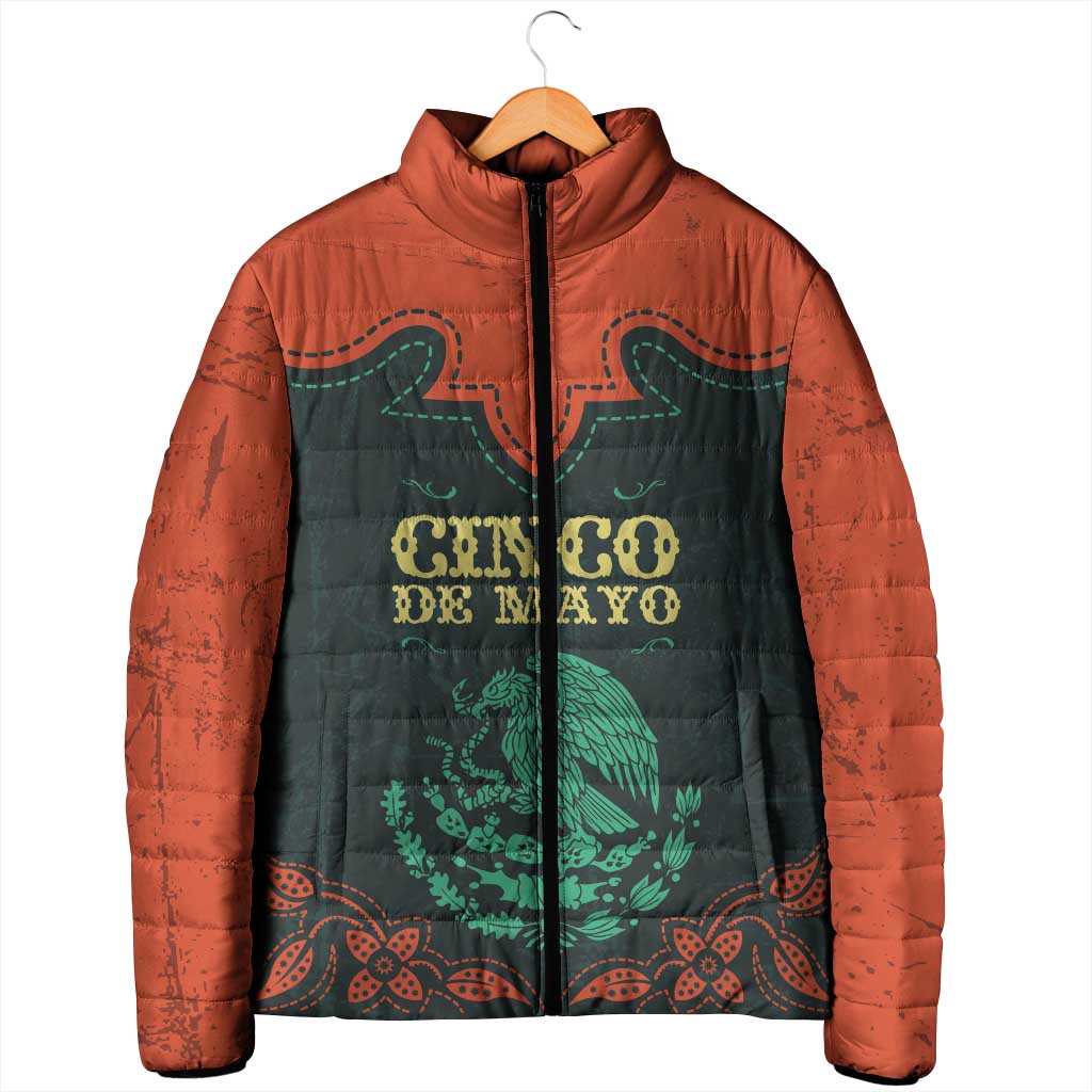 Personalized Cinco de Mayo Padded Jacket Grunge Stylized