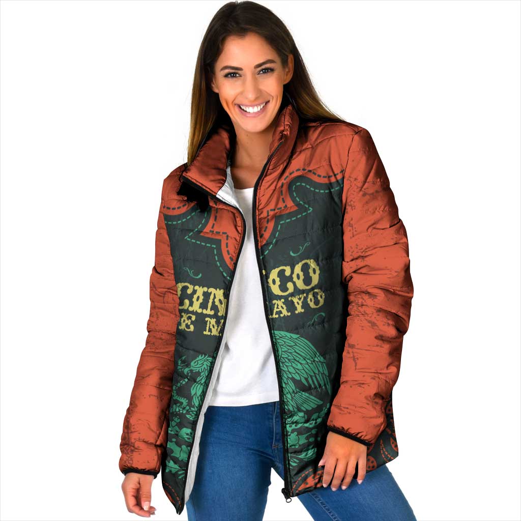 Personalized Cinco de Mayo Padded Jacket Grunge Stylized