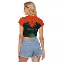 Personalized Cinco de Mayo Raglan Cropped T Shirt Grunge Stylized