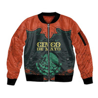 Personalized Cinco de Mayo Sleeve Zip Bomber Jacket Grunge Stylized