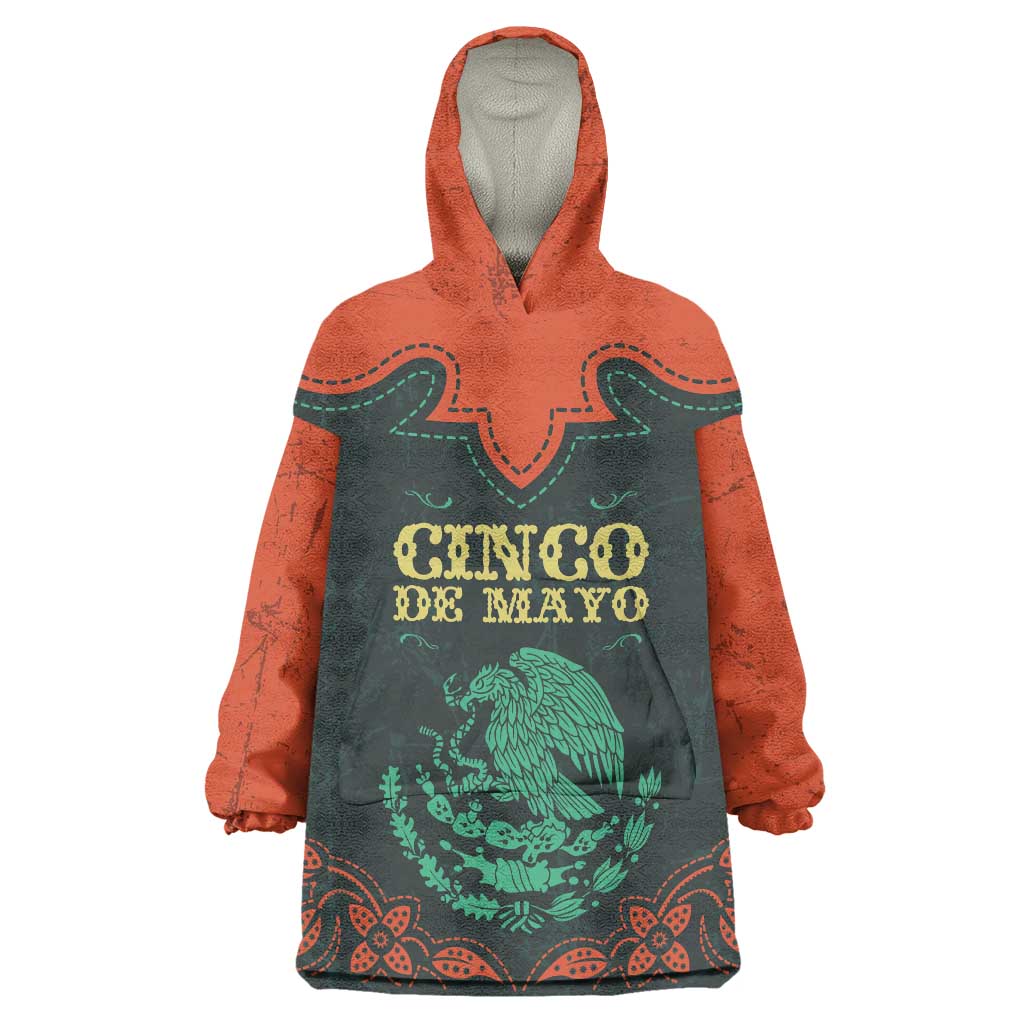 Personalized Cinco de Mayo Wearable Blanket Hoodie Grunge Stylized