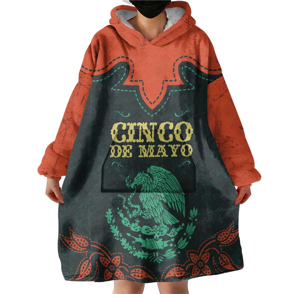 Personalized Cinco de Mayo Wearable Blanket Hoodie Grunge Stylized