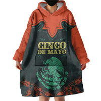 Personalized Cinco de Mayo Wearable Blanket Hoodie Grunge Stylized
