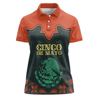 Personalized Cinco de Mayo Women Polo Shirt Grunge Stylized