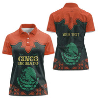 Personalized Cinco de Mayo Women Polo Shirt Grunge Stylized