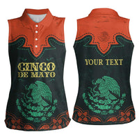 Personalized Cinco de Mayo Women Sleeveless Polo Shirt Grunge Stylized