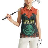 Personalized Cinco de Mayo Women Sleeveless Polo Shirt Grunge Stylized