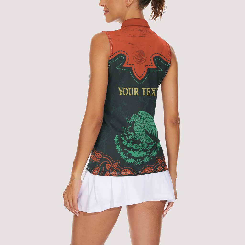 Personalized Cinco de Mayo Women Sleeveless Polo Shirt Grunge Stylized