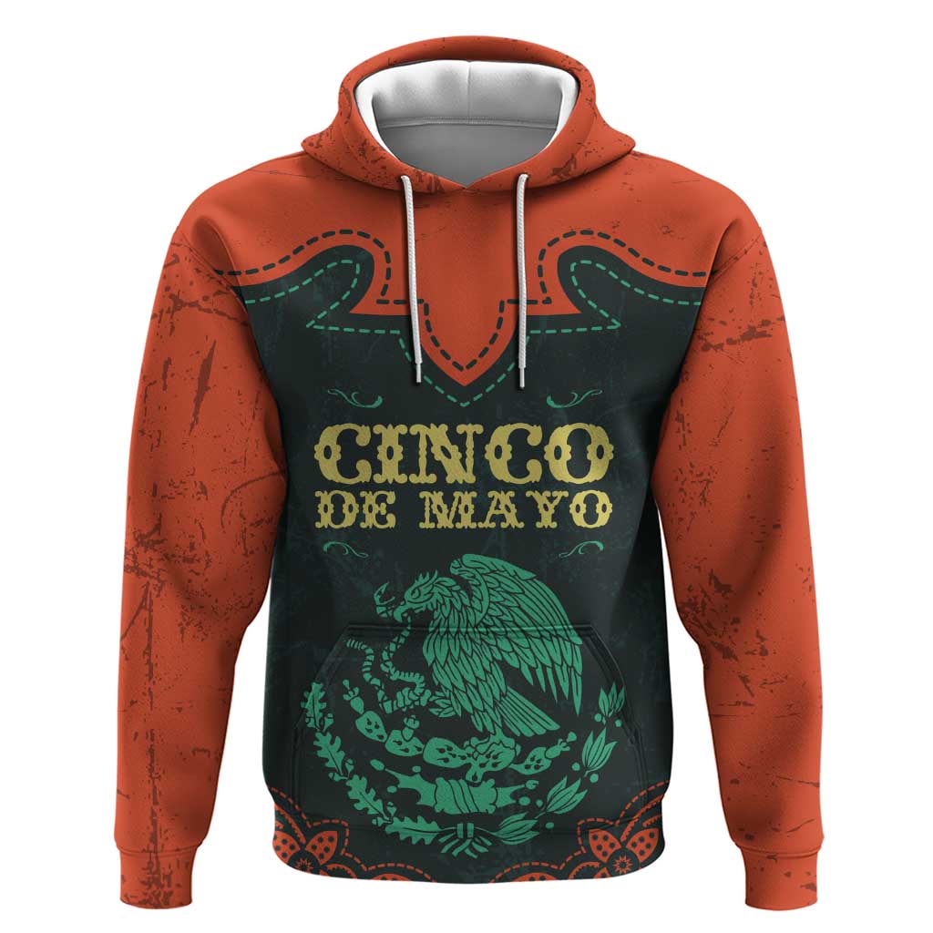 Personalized Cinco de Mayo Zip Hoodie Grunge Stylized