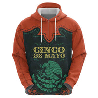 Personalized Cinco de Mayo Zip Hoodie Grunge Stylized