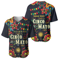 Personalized Cinco de Mayo Baseball Jersey Vibrant Flowers