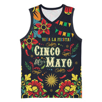 Personalized Cinco de Mayo Basketball Jersey Vibrant Flowers