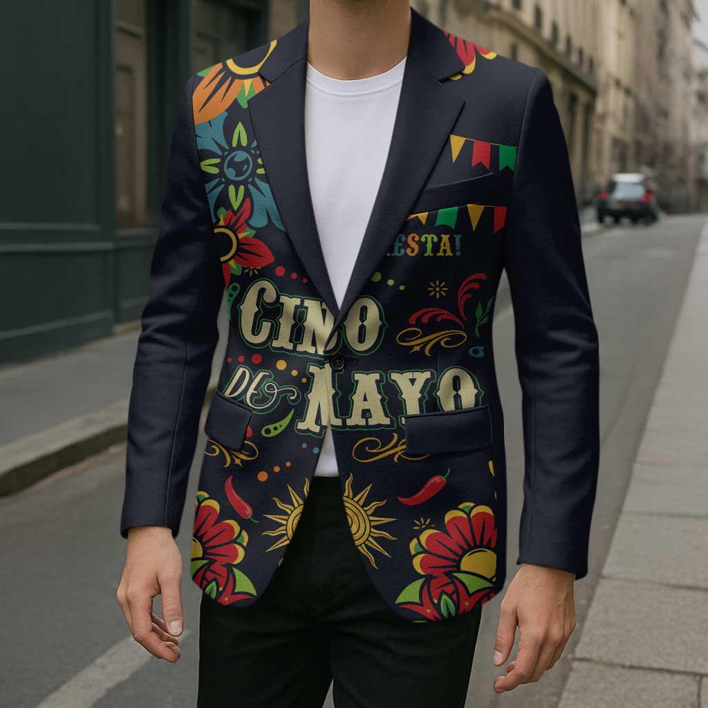 Personalized Cinco de Mayo Blazer Vibrant Flowers