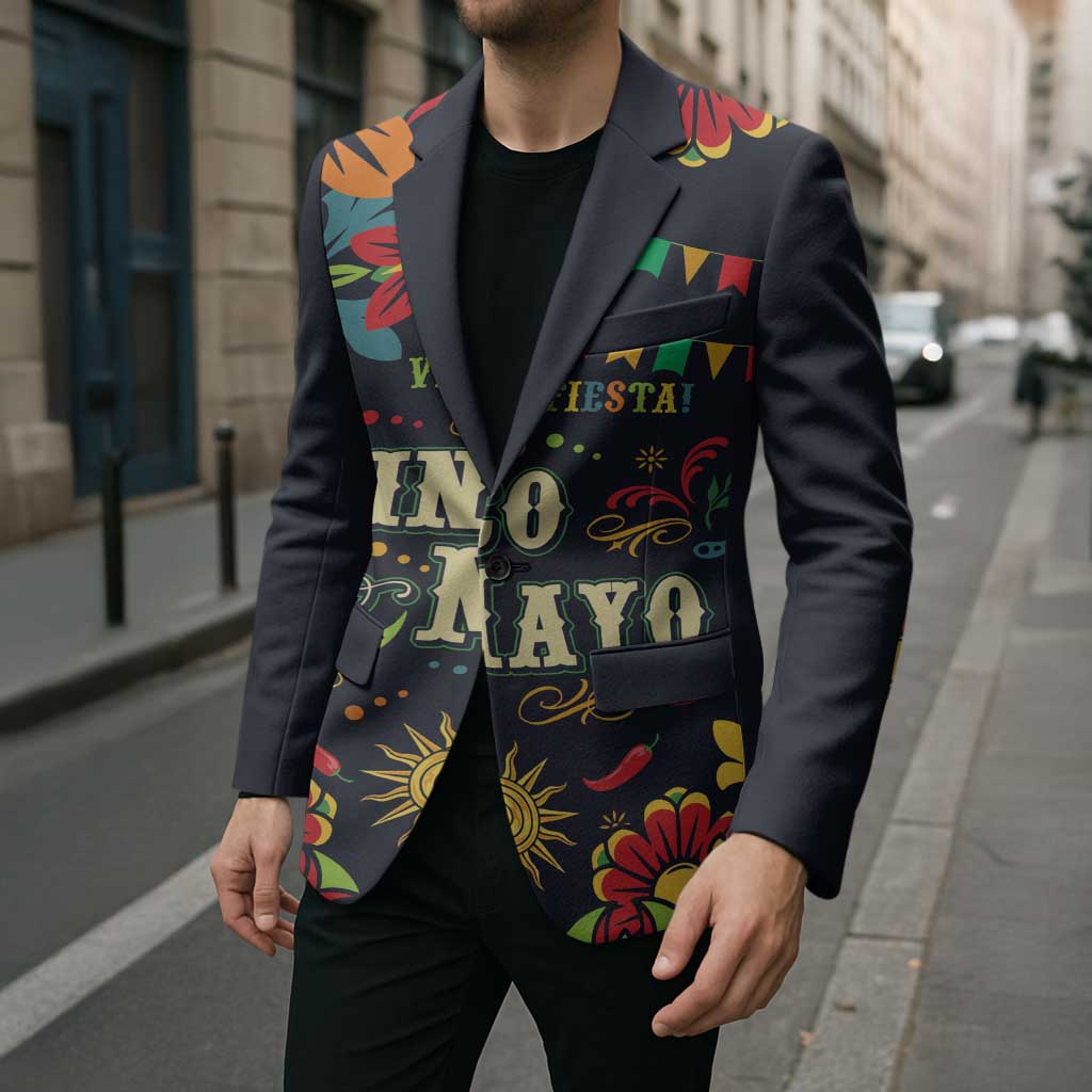 Personalized Cinco de Mayo Blazer Vibrant Flowers