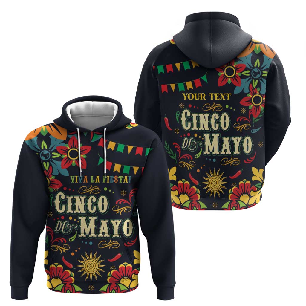 Personalized Cinco de Mayo Hoodie Vibrant Flowers