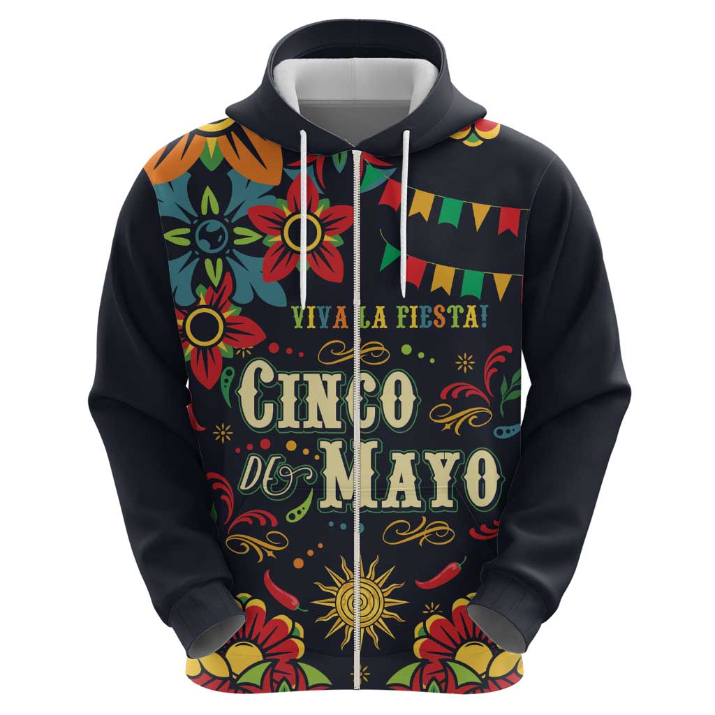 Personalized Cinco de Mayo Hoodie Vibrant Flowers