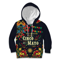 Personalized Cinco de Mayo Kid Hoodie Vibrant Flowers
