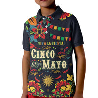 Personalized Cinco de Mayo Kid Polo Shirt Vibrant Flowers