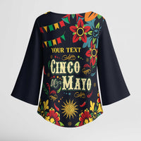 Personalized Cinco de Mayo Kimono Sleeve Blouse Vibrant Flowers