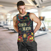 Personalized Cinco de Mayo Men Tank Top Vibrant Flowers