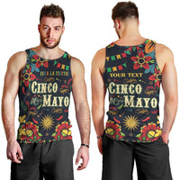 Personalized Cinco de Mayo Men Tank Top Vibrant Flowers