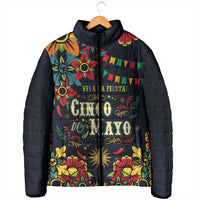 Personalized Cinco de Mayo Padded Jacket Vibrant Flowers