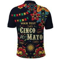 Personalized Cinco de Mayo Polo Shirt Vibrant Flowers