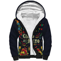 Personalized Cinco de Mayo Sherpa Hoodie Vibrant Flowers