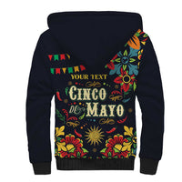 Personalized Cinco de Mayo Sherpa Hoodie Vibrant Flowers