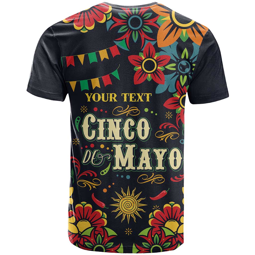 Personalized Cinco de Mayo T Shirt Vibrant Flowers