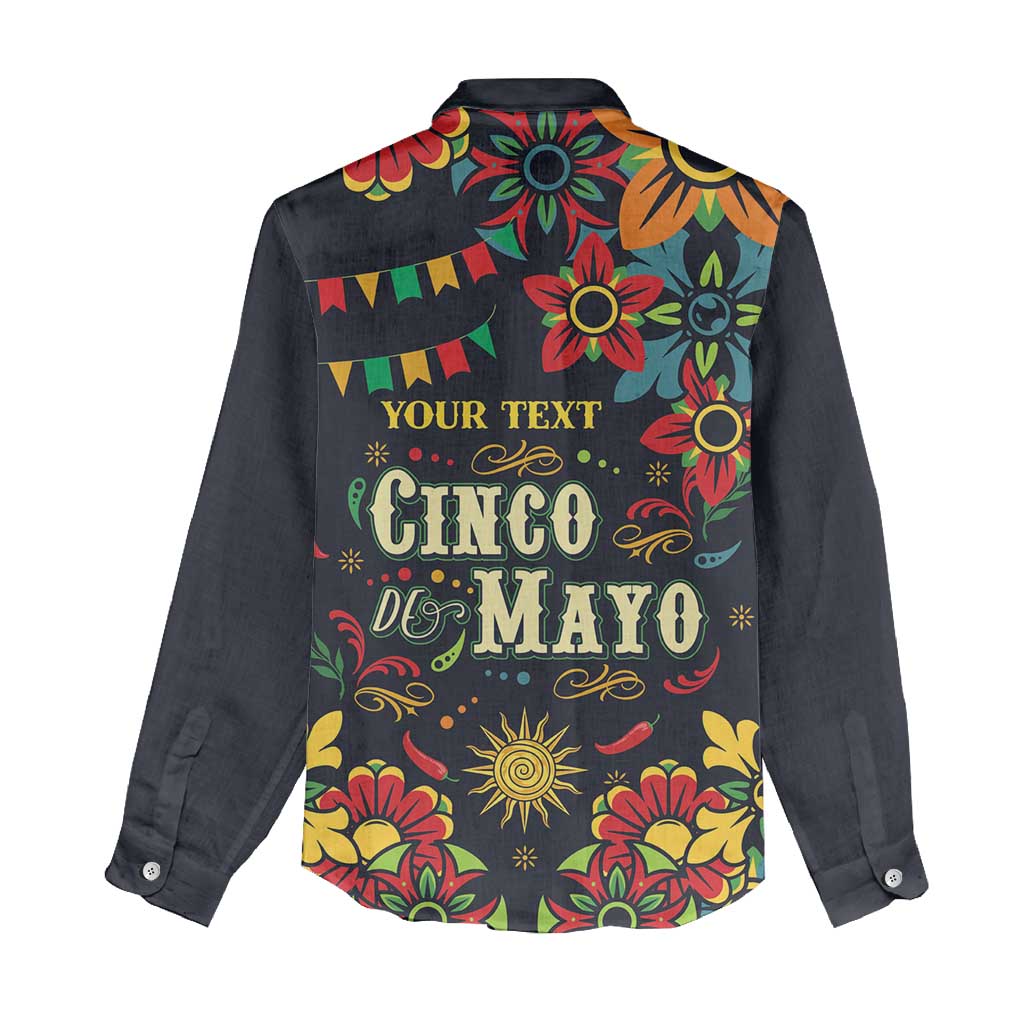 Personalized Cinco de Mayo Women Casual Shirt Vibrant Flowers
