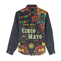 Personalized Cinco de Mayo Women Casual Shirt Vibrant Flowers