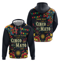 Personalized Cinco de Mayo Zip Hoodie Vibrant Flowers