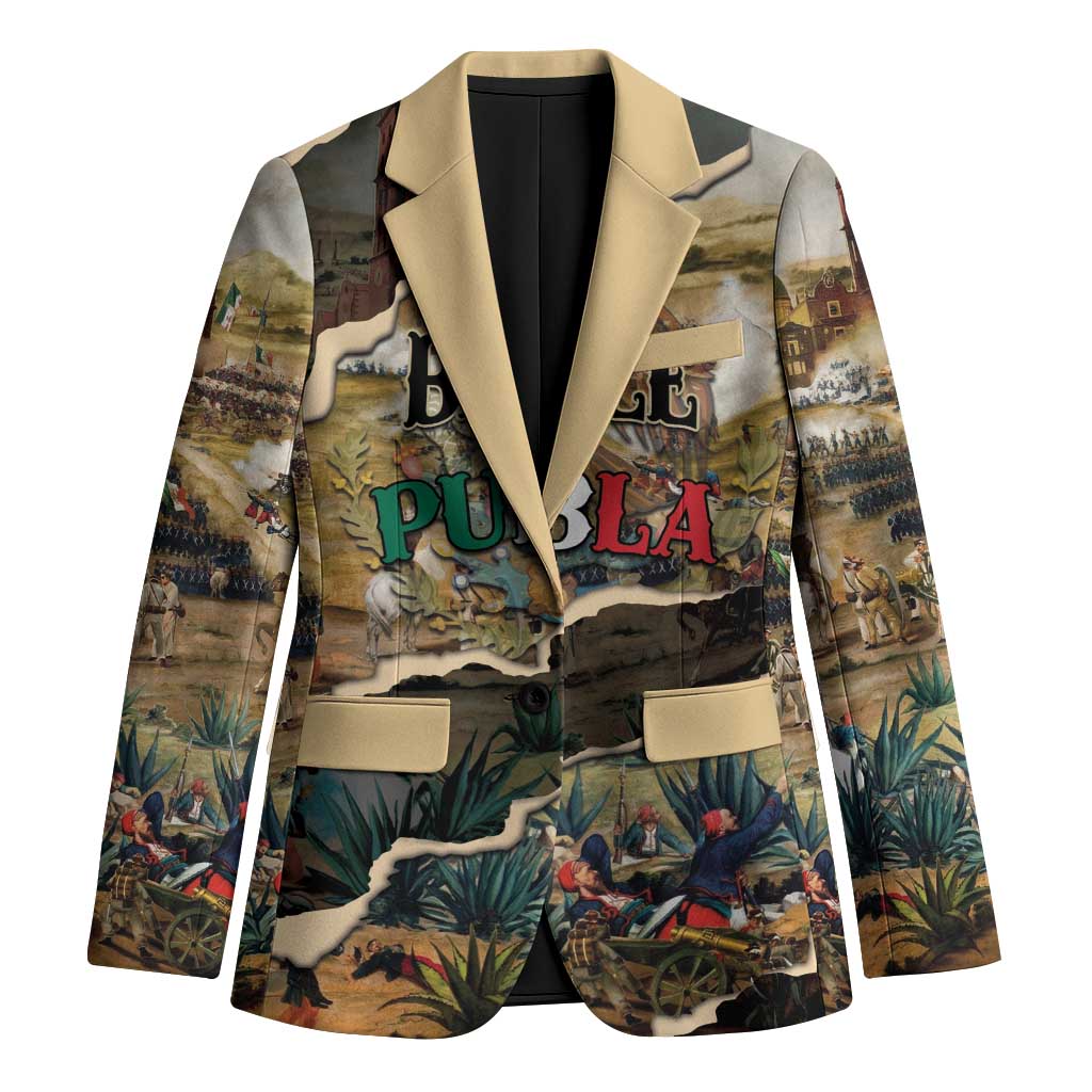 Mexican Battle of Puebla Blazer Vintage Art Style