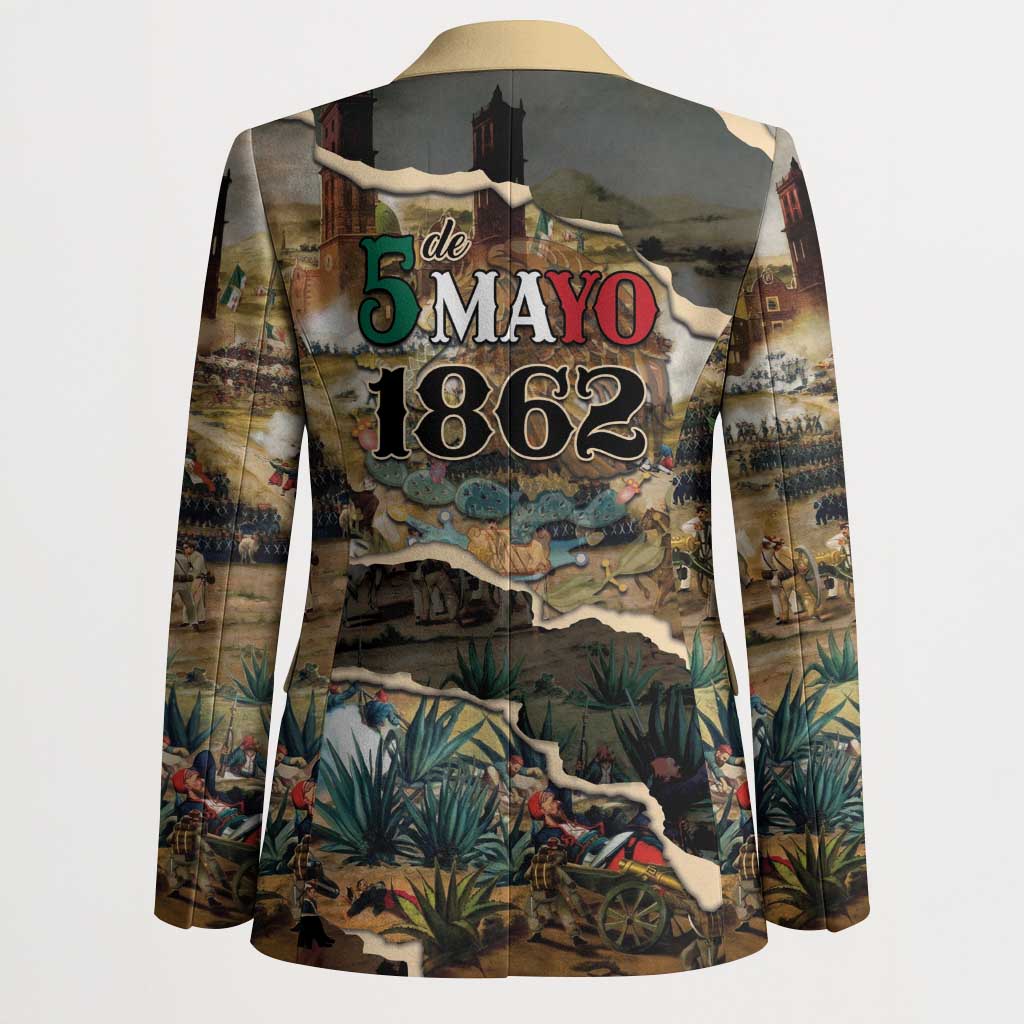Mexican Battle of Puebla Blazer Vintage Art Style