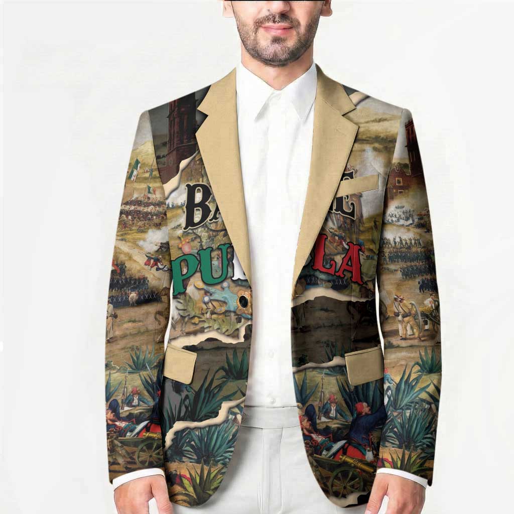 Mexican Battle of Puebla Blazer Vintage Art Style