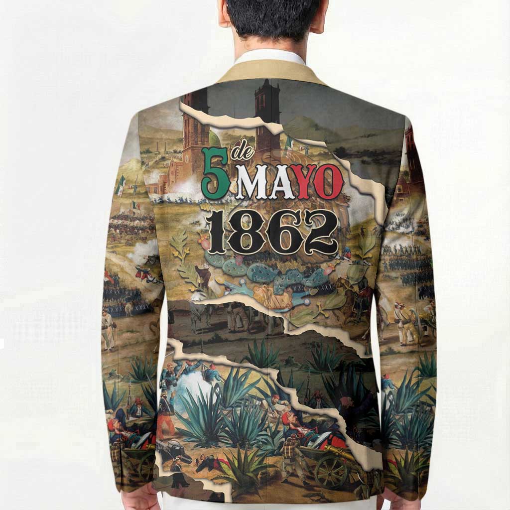 Mexican Battle of Puebla Blazer Vintage Art Style