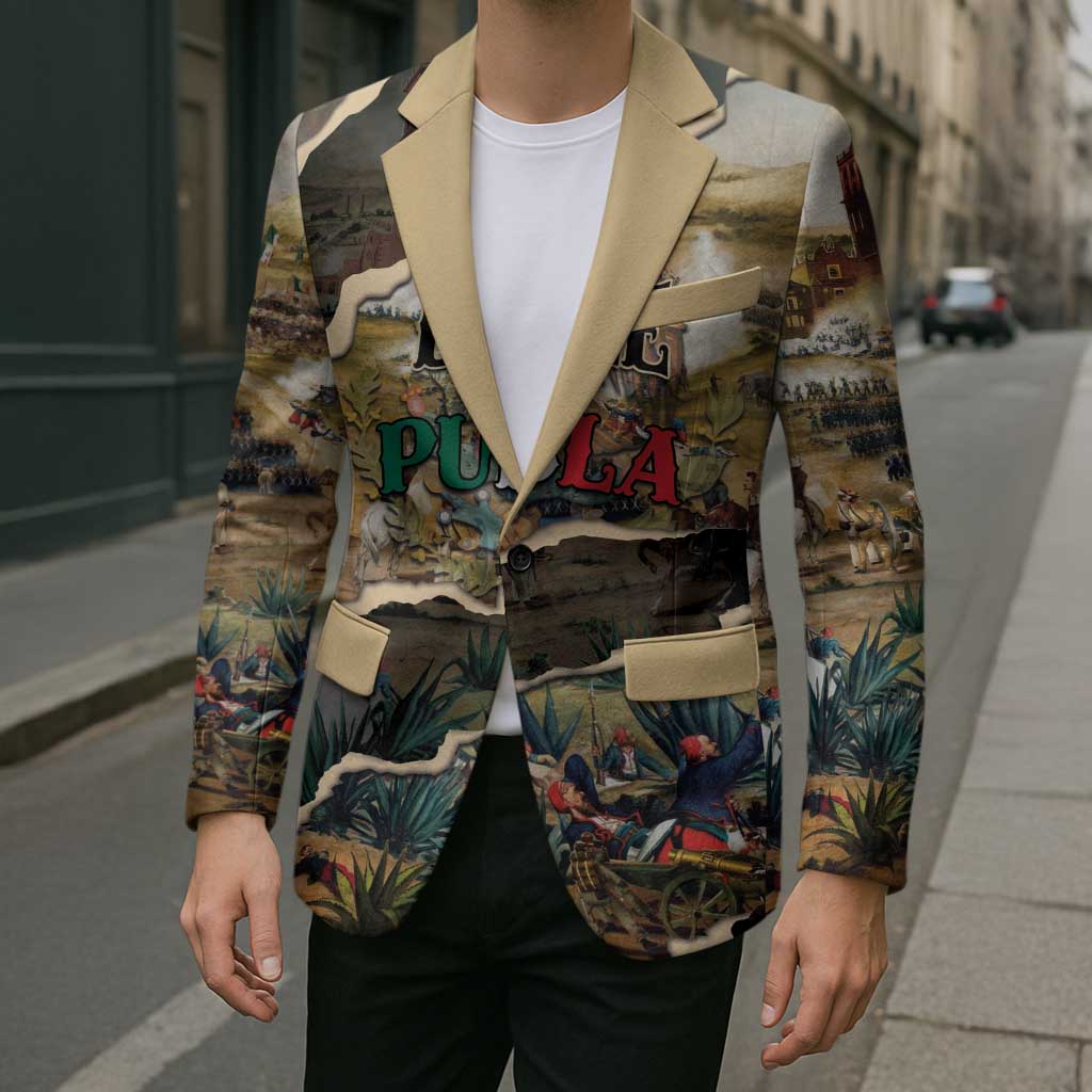 Mexican Battle of Puebla Blazer Vintage Art Style