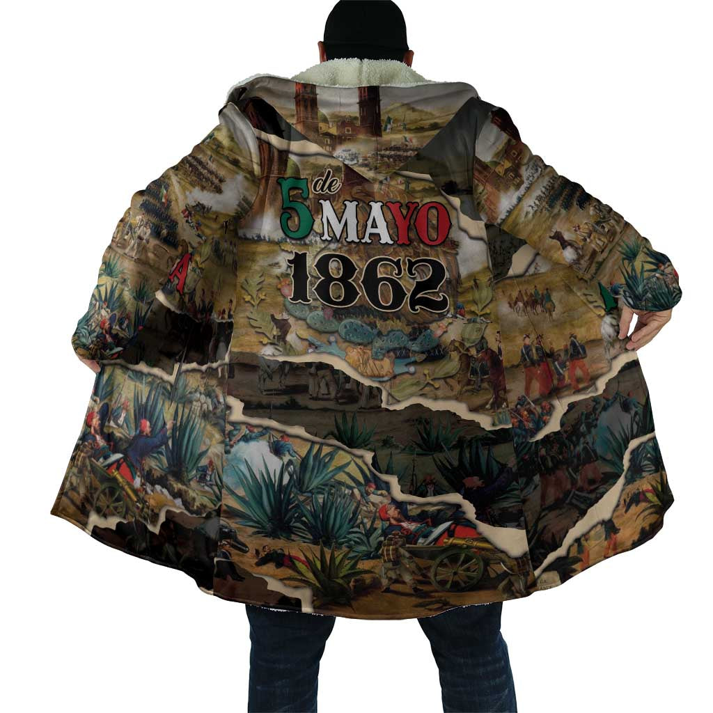 Mexican Battle of Puebla Cloak Vintage Art Style