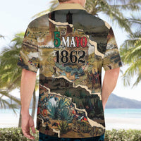 Mexican Battle of Puebla Hawaiian Shirt Vintage Art Style