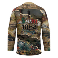Mexican Battle of Puebla Hockey Jersey Vintage Art Style