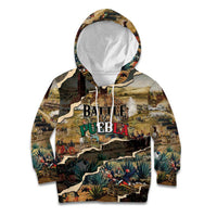 Mexican Battle of Puebla Kid Hoodie Vintage Art Style