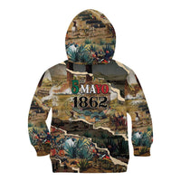Mexican Battle of Puebla Kid Hoodie Vintage Art Style