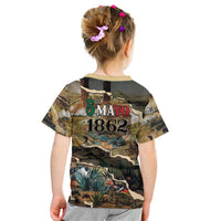 Mexican Battle of Puebla Kid T Shirt Vintage Art Style