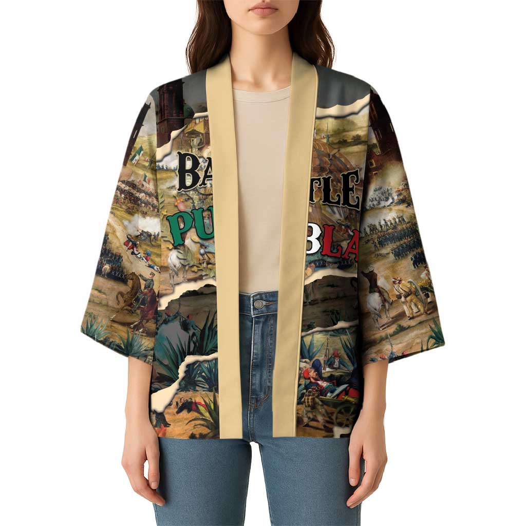 Mexican Battle of Puebla Kimono Vintage Art Style