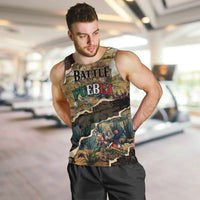 Mexican Battle of Puebla Men Tank Top Vintage Art Style